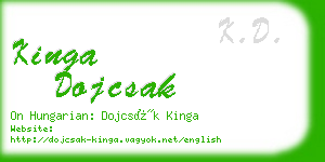 kinga dojcsak business card